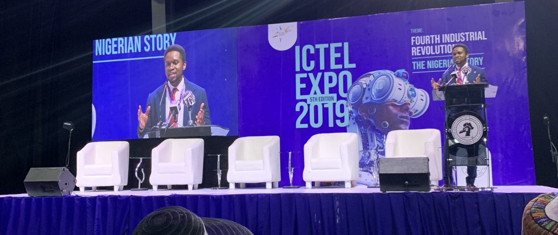 IMG_3919 Uwem speaking at ICTEL Expo 2019